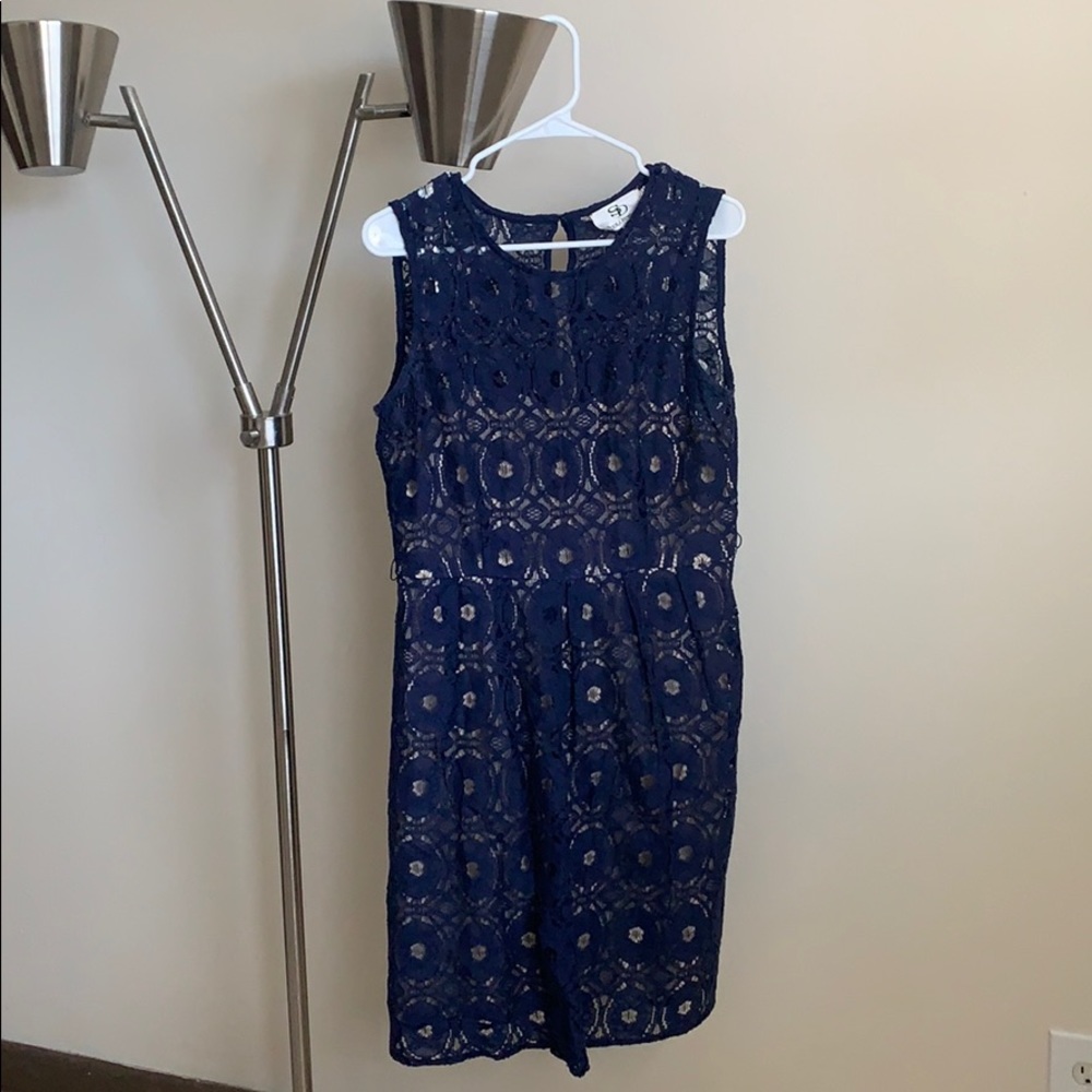 SD Collection Blue Lace Dress